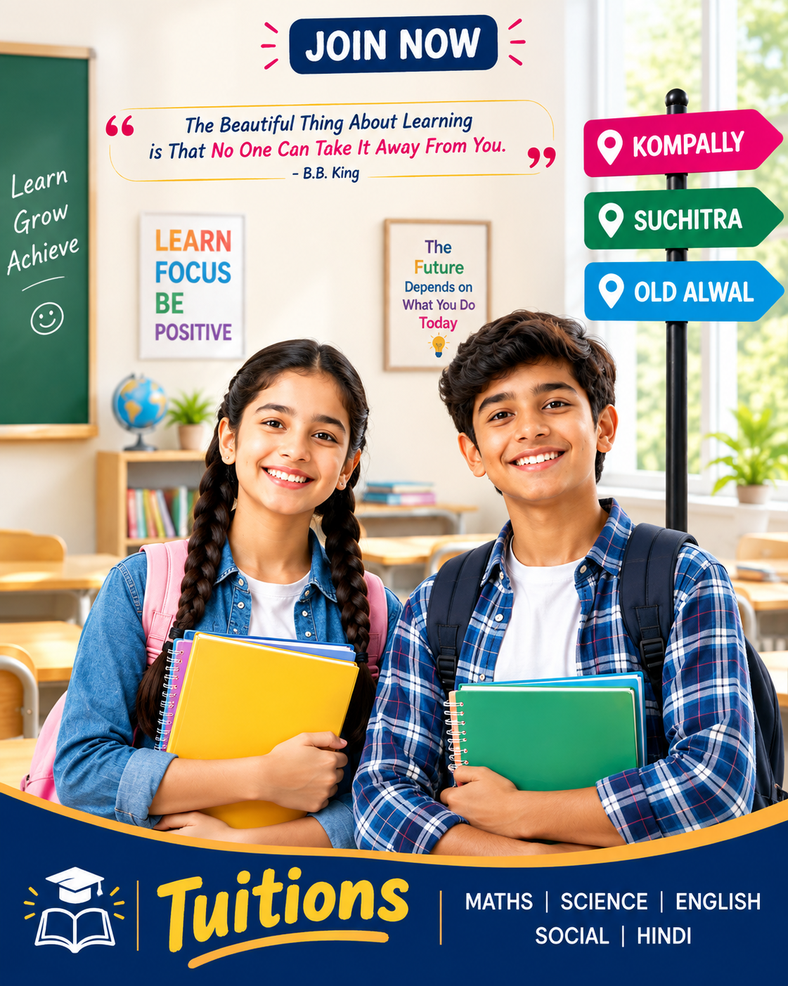 Best Tuitions in Kompally, Suchitra and Old Alwal